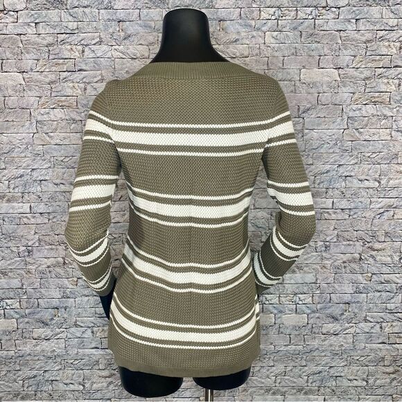 Talbots Basket Weave Striped Sweater Women's Size Small Petite - Picture 5 of 7